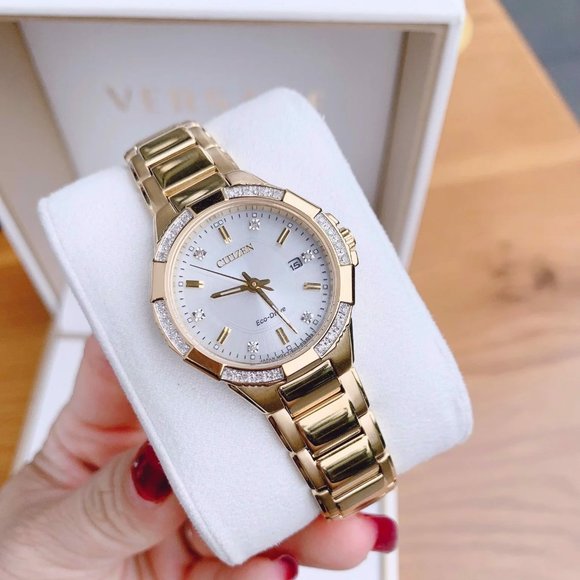 New! Citizen Women's Diamond Gold Watch!
